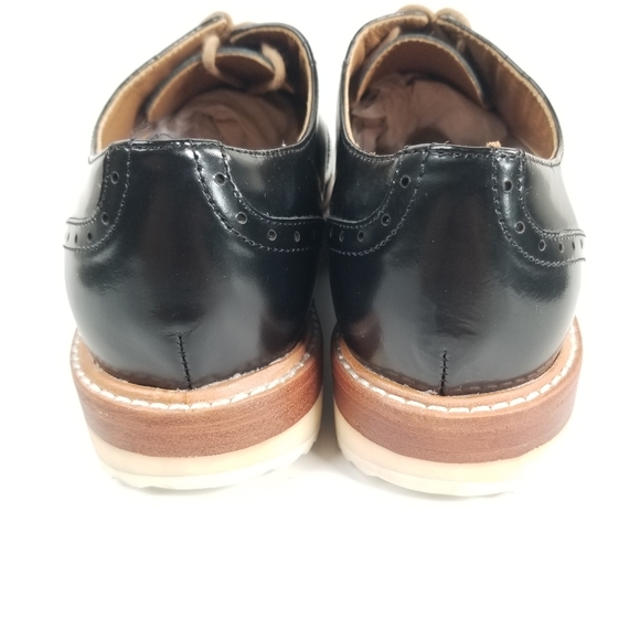 Massimo Dutti Women's Wingtip Oxford shoe. Black Size EU-38 US-7.5 - Picture 7 of 11